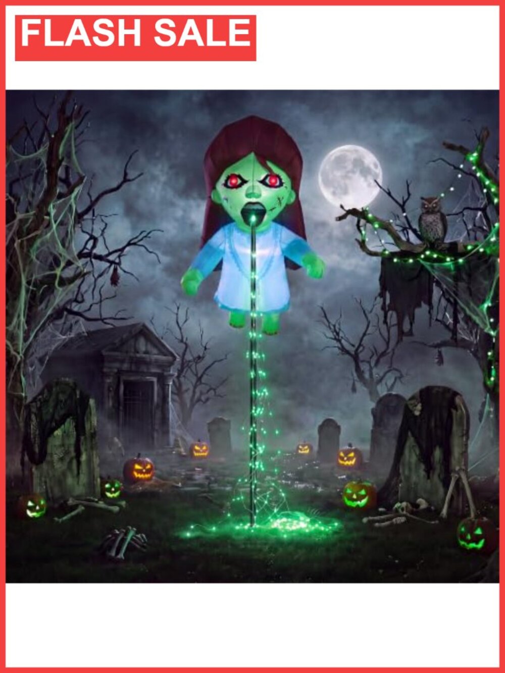 Giant 12.8 FT Halloween Inflatable Floating Ghost Doll Yard Decoration